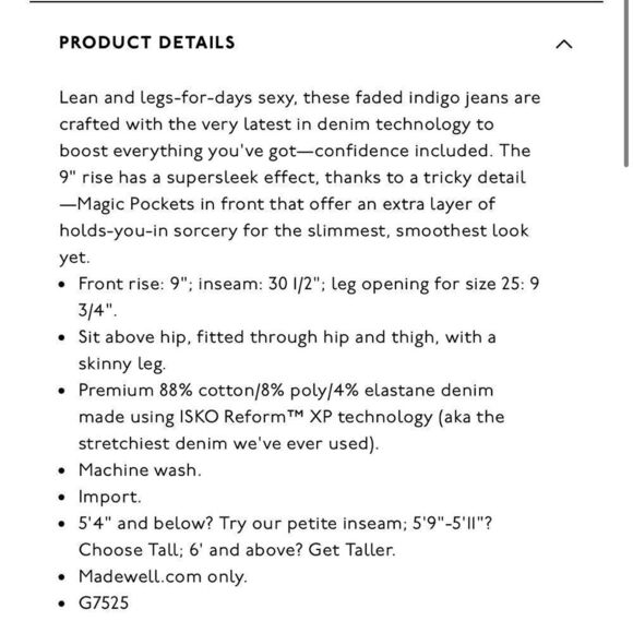 Madewell 9” high rise skinny jeans - Picture 4 of 9